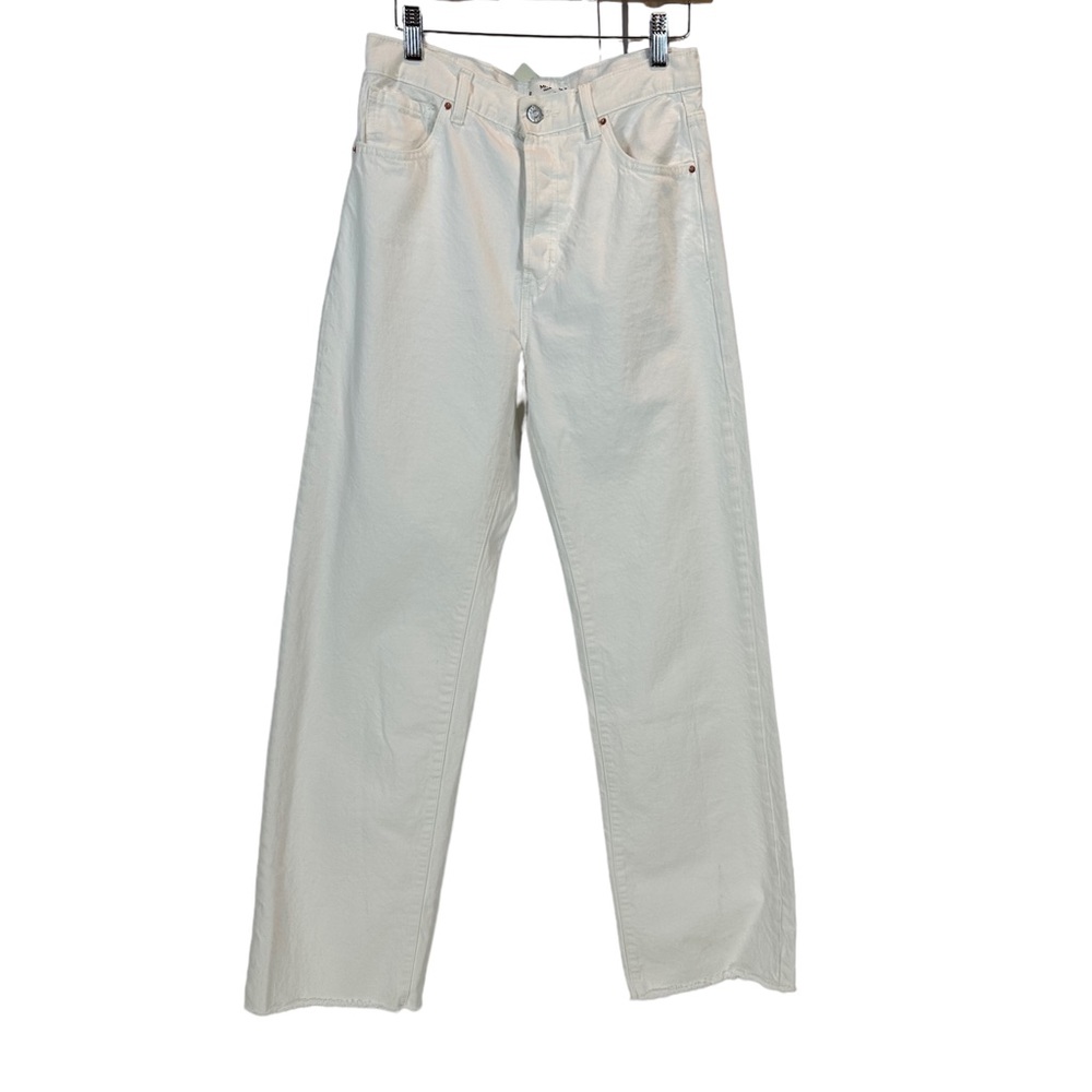 MNG Mango Nora 100% Cotton Denim Jeans - White - size 6